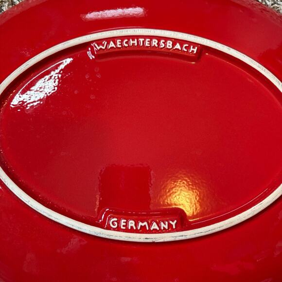 Waechtersbach Germany Stoneware Red Serving Platter Oval 15”x 11.5” - Picture 2 of 6